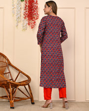 Truvon Fashions Women Cotton Printed Kurta with Pant (DN05)