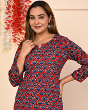 Truvon Fashions Women Cotton Printed Kurta with Pant (DN05)