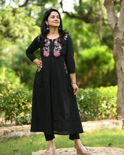 Premium Black Embroidery Coord Set