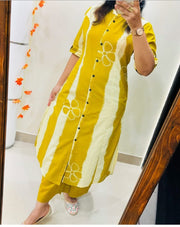 Floral Yellow Cotton Coord Set