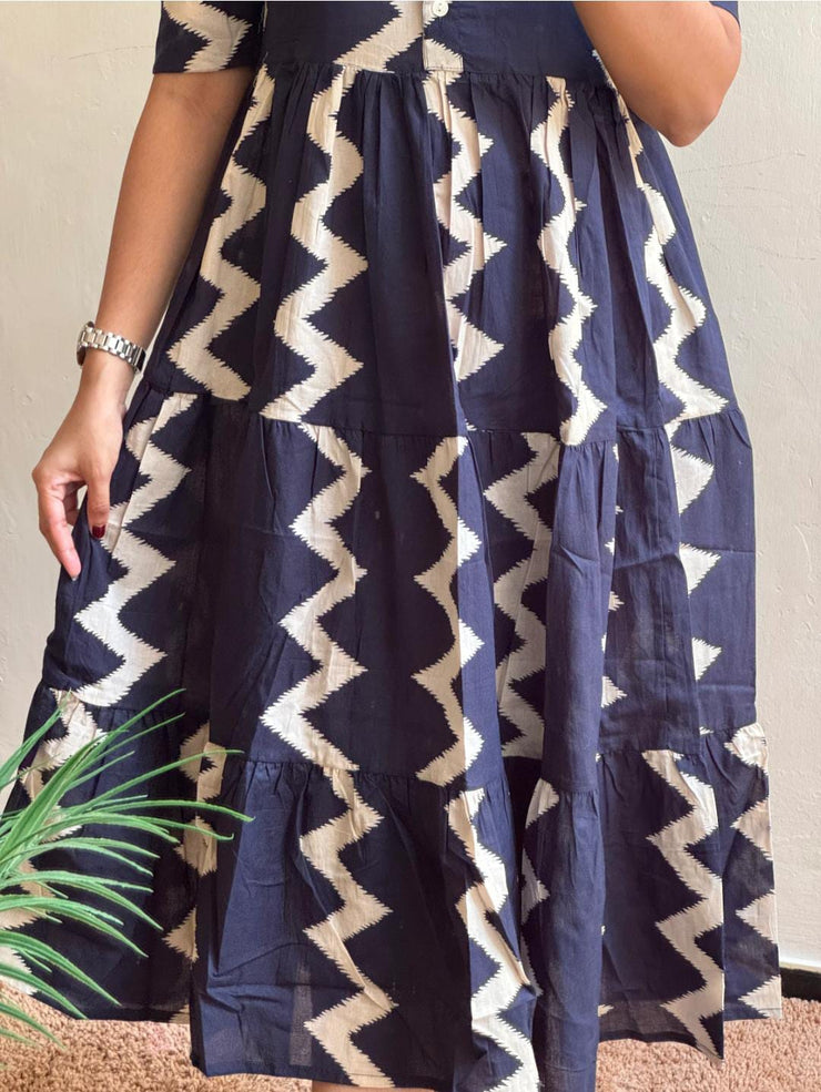 Stunning Blue Cotton Summer Dress